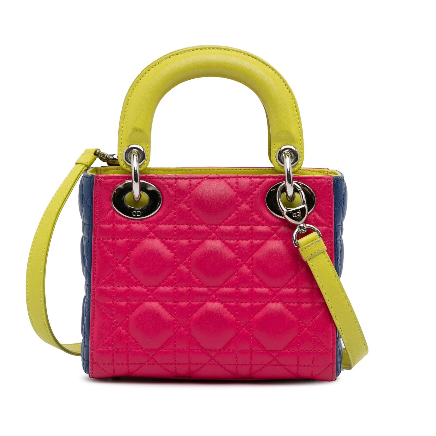 Dior Mini Lambskin Cannage Lady Dior Tricolor (SHG-mXgK8D)
