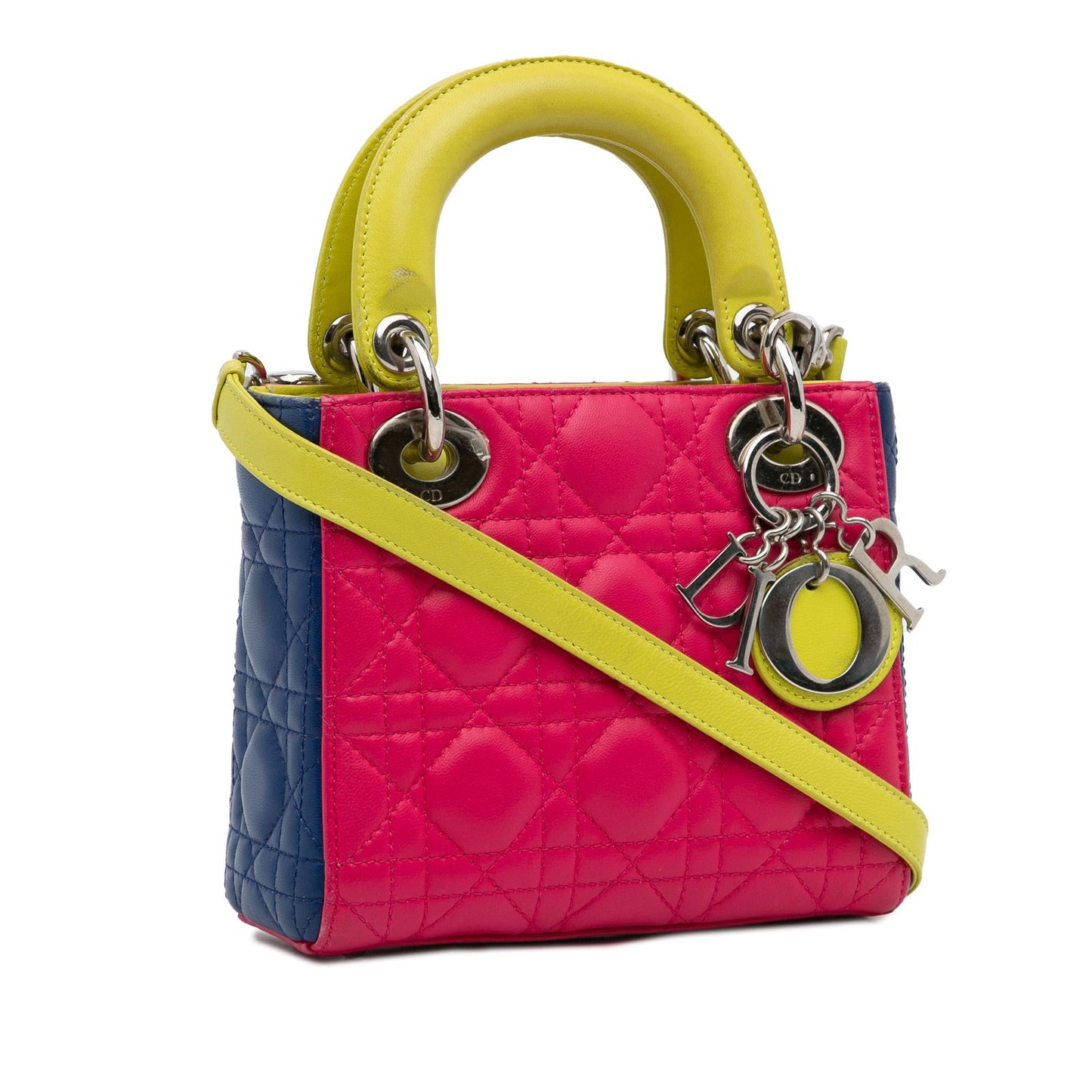 Dior Mini Lambskin Cannage Lady Dior Tricolor (SHG-mXgK8D)