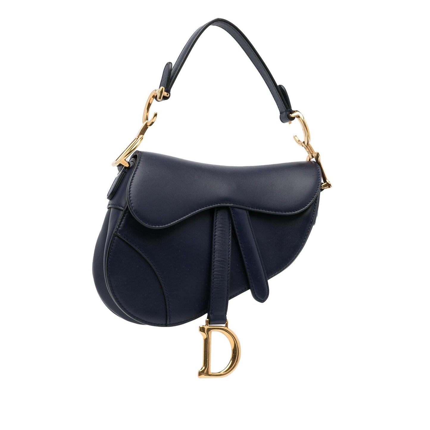 Dior Mini Leather Saddle Bag (SHG-lCrEYM)