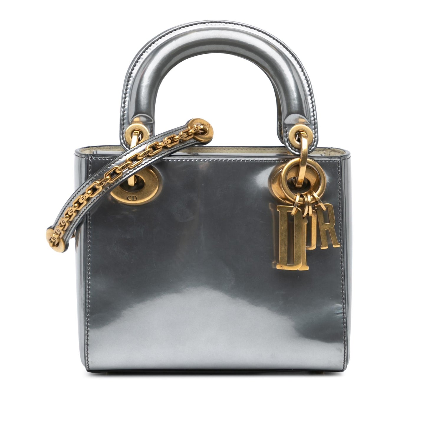 Dior Mini Metallic Glazed Calfskin Lady Dior (SHG-EIJVej)