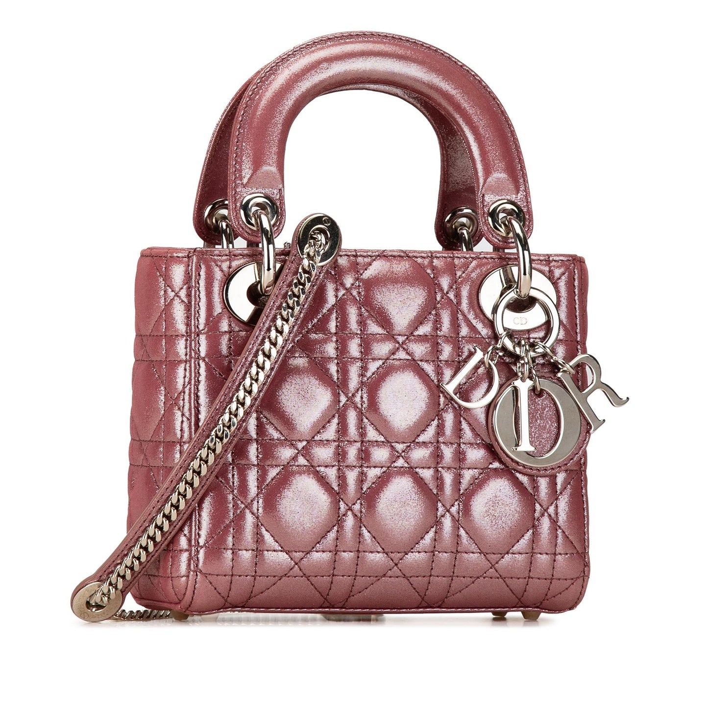 Dior Mini Metallic Lambskin Cannage Lady Dior (SHG-Lg5voT)