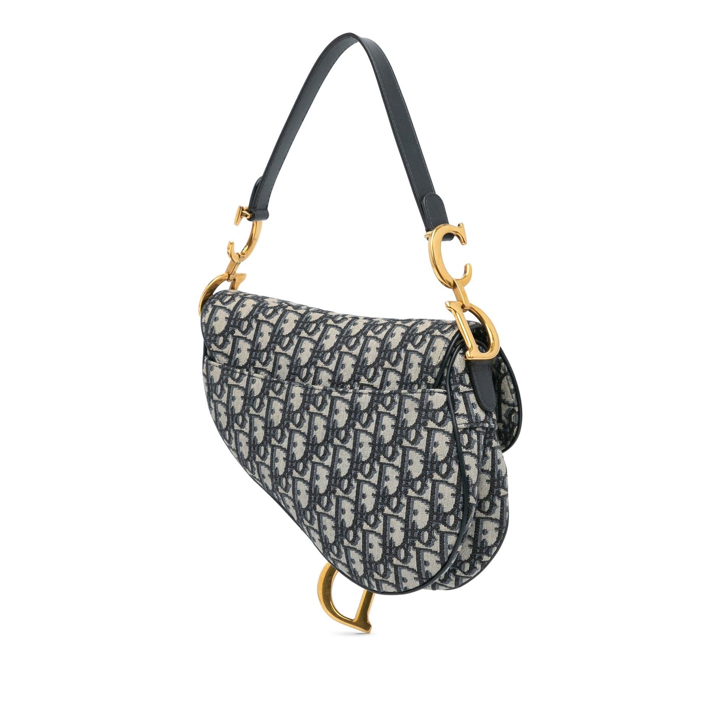 Dior Mini Oblique Canvas Saddle Bag (SHG-pDeqxx)