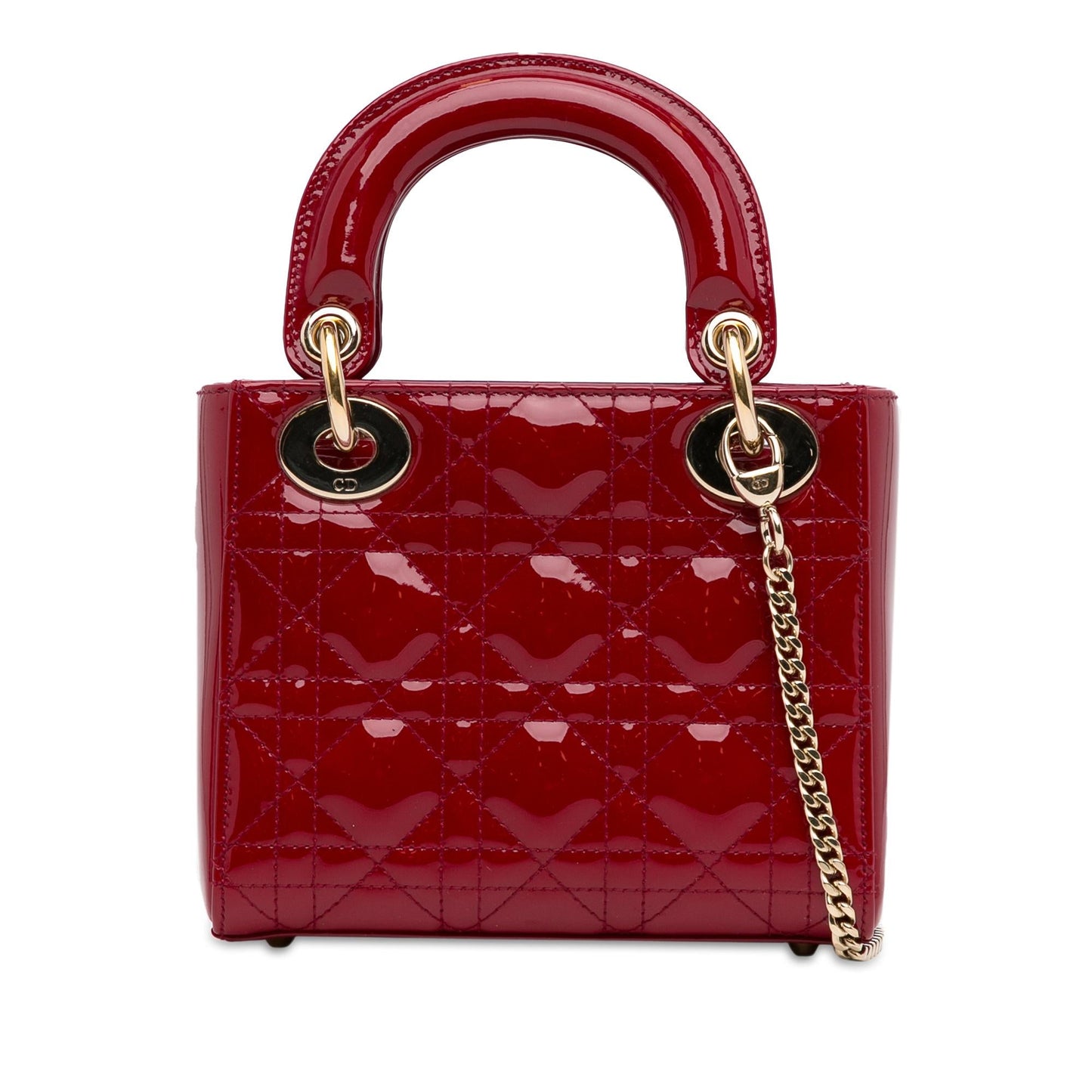 Dior Mini Patent Cannage Lady Dior (SHG-xyZM3w)