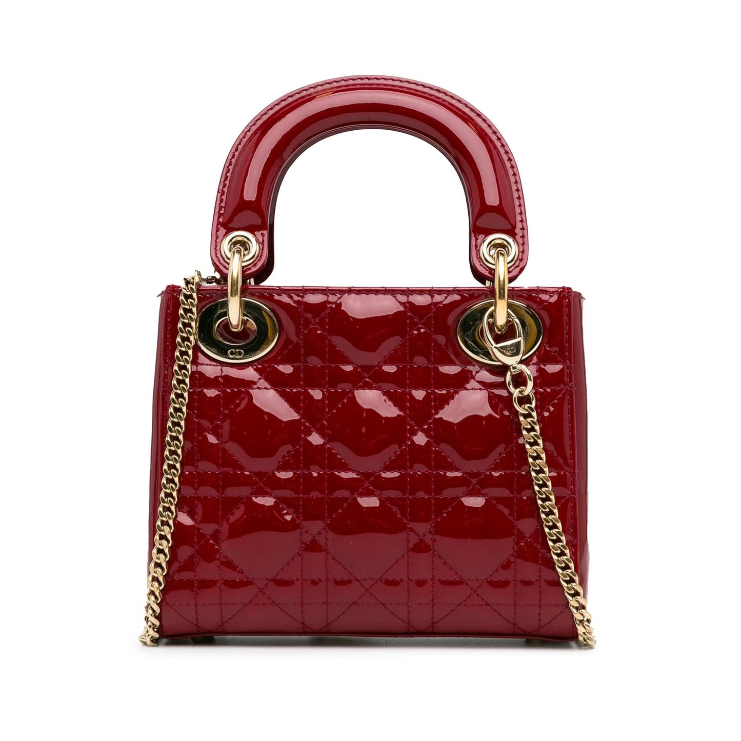 Dior Mini Patent Cannage Lady Dior (SHG-nahdcS)
