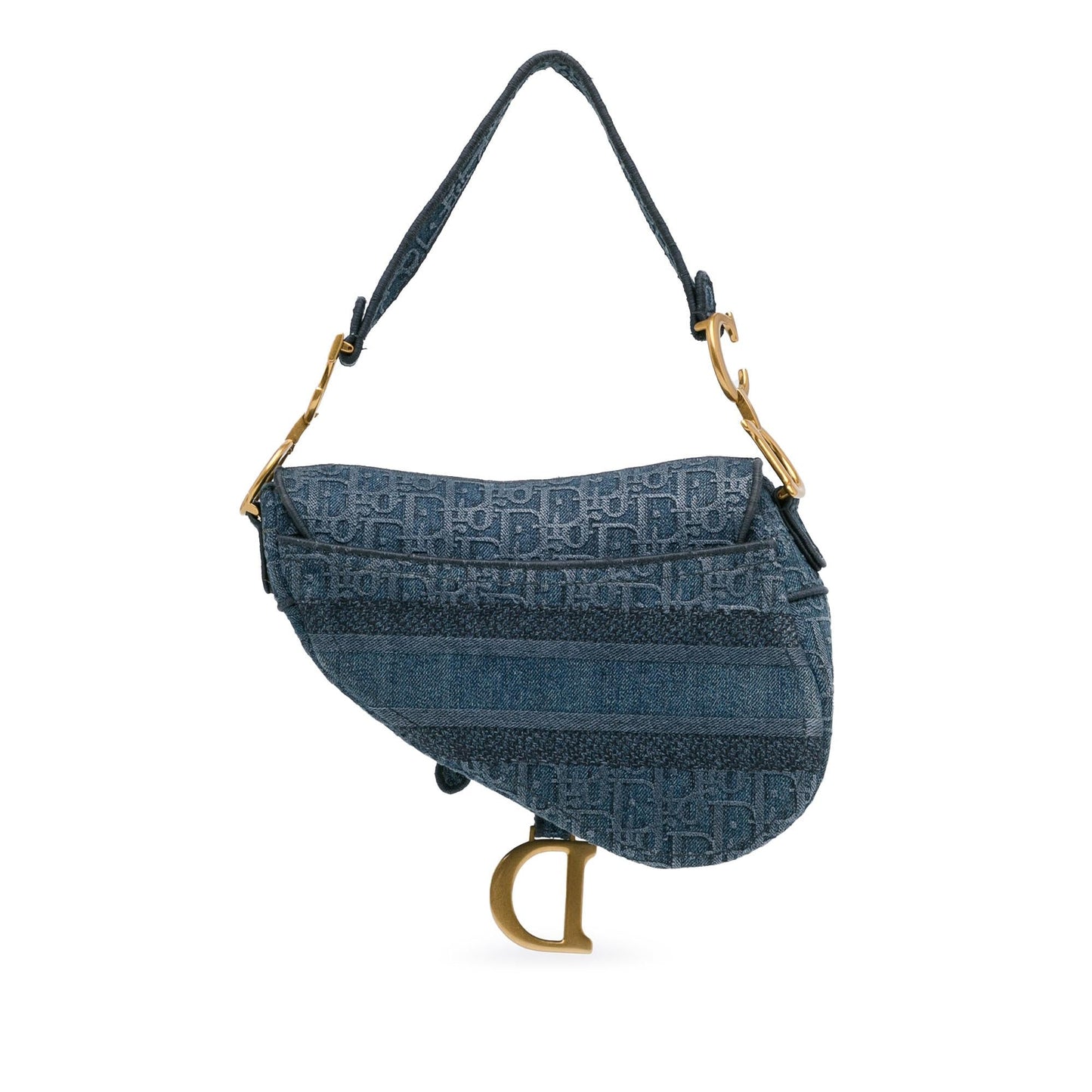 Dior Oblique Denim Saddle Bag (SHG-2rS5TK)