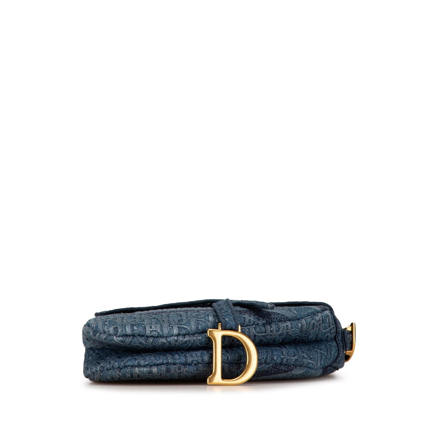 Dior Oblique Denim Saddle Bag (SHG-byX9EU)