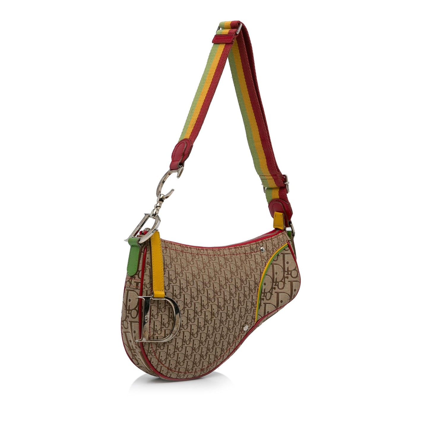 Dior Oblique Rasta Saddle Crossbody Bag (SHG-pMyYBN)