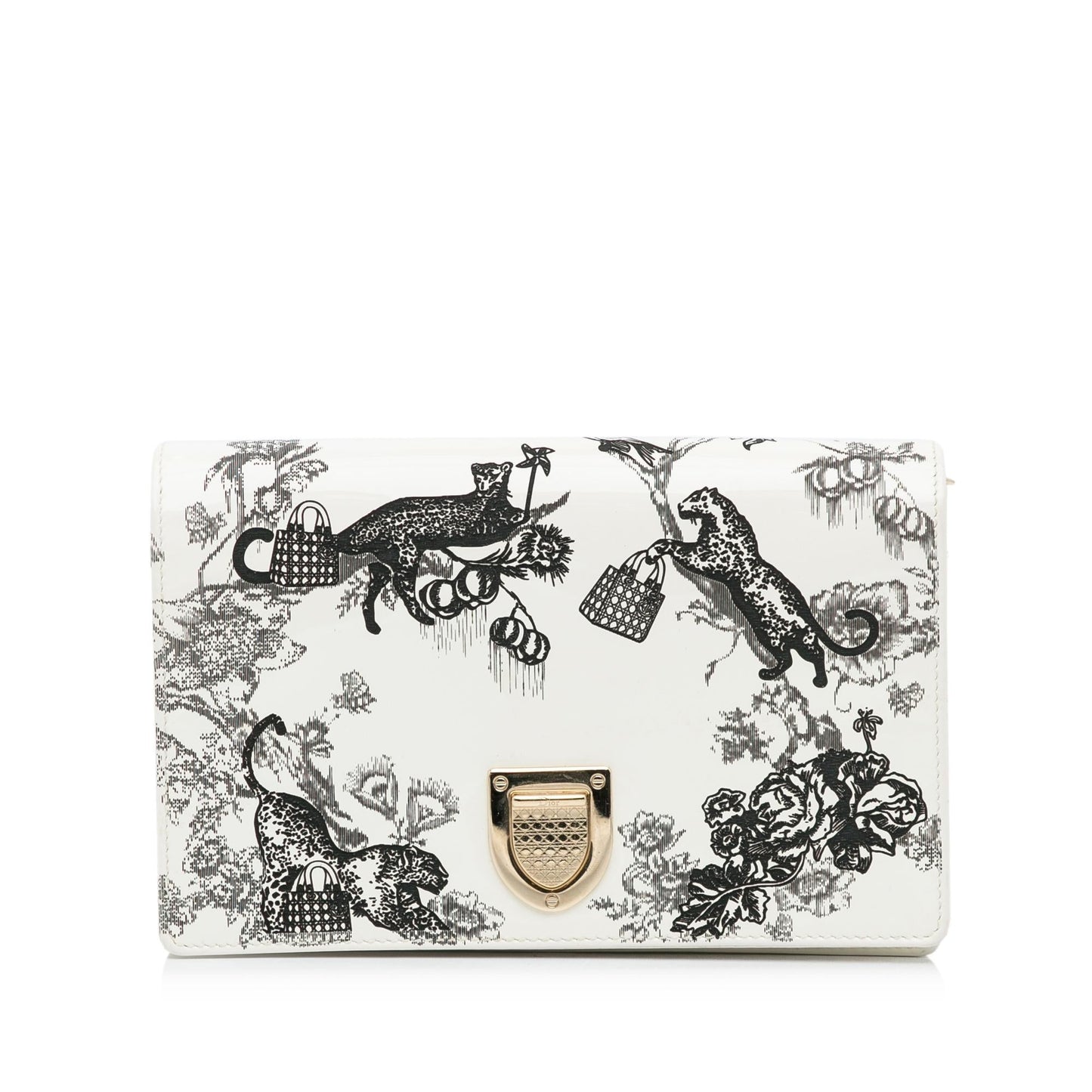 Dior Patent Diorama Toile de Jouy Clutch (SHG-RGybns)