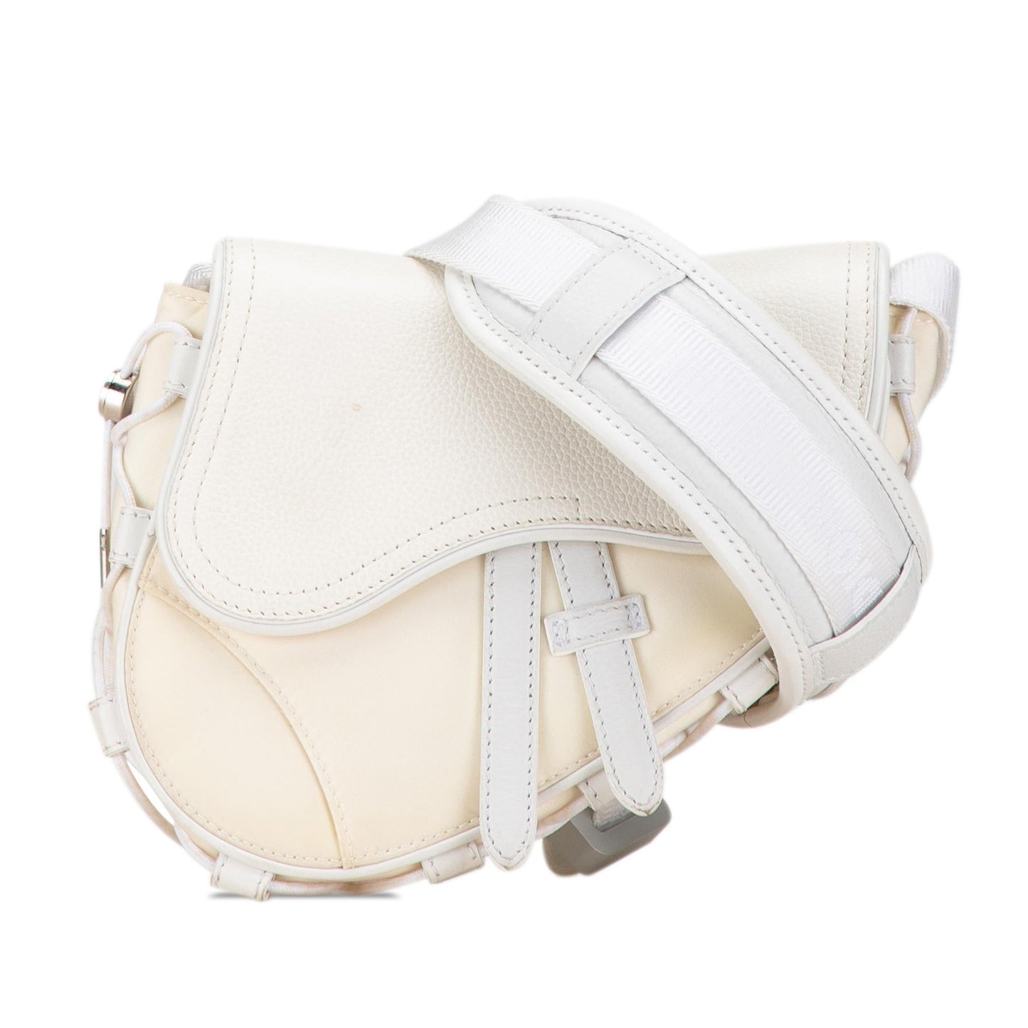 Dior Sacai Technical Fabric and Leather Saddle Bag (SHG-vlhouh)