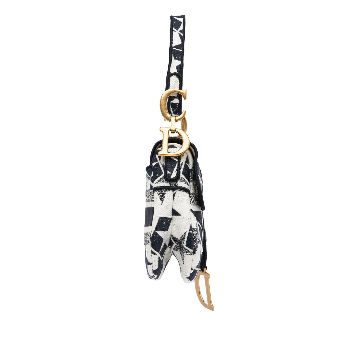 Dior Stars Embroidered Canvas Saddle Bag (SHG-MiPqVc)