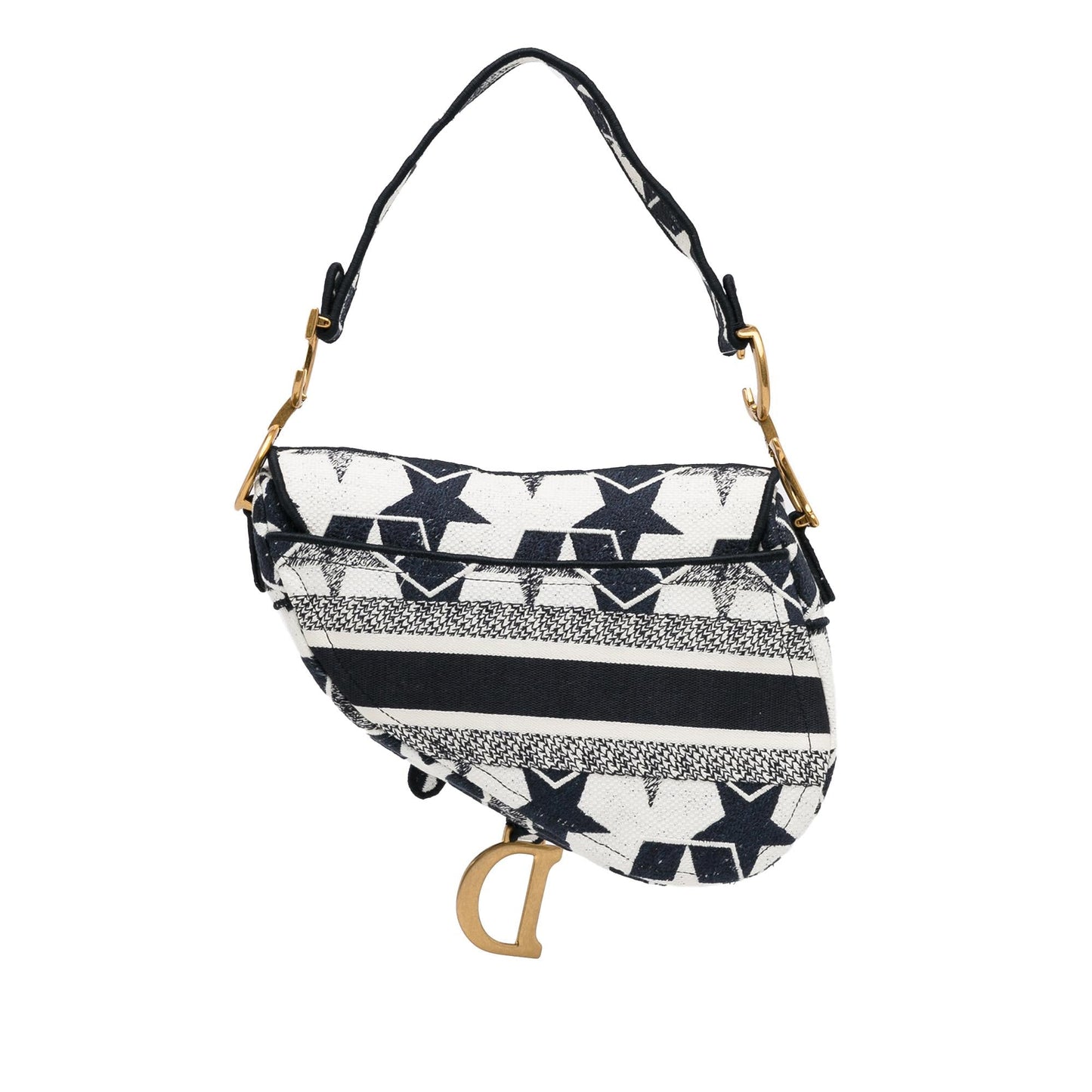 Dior Stars Embroidered Canvas Saddle Bag (SHG-MiPqVc)