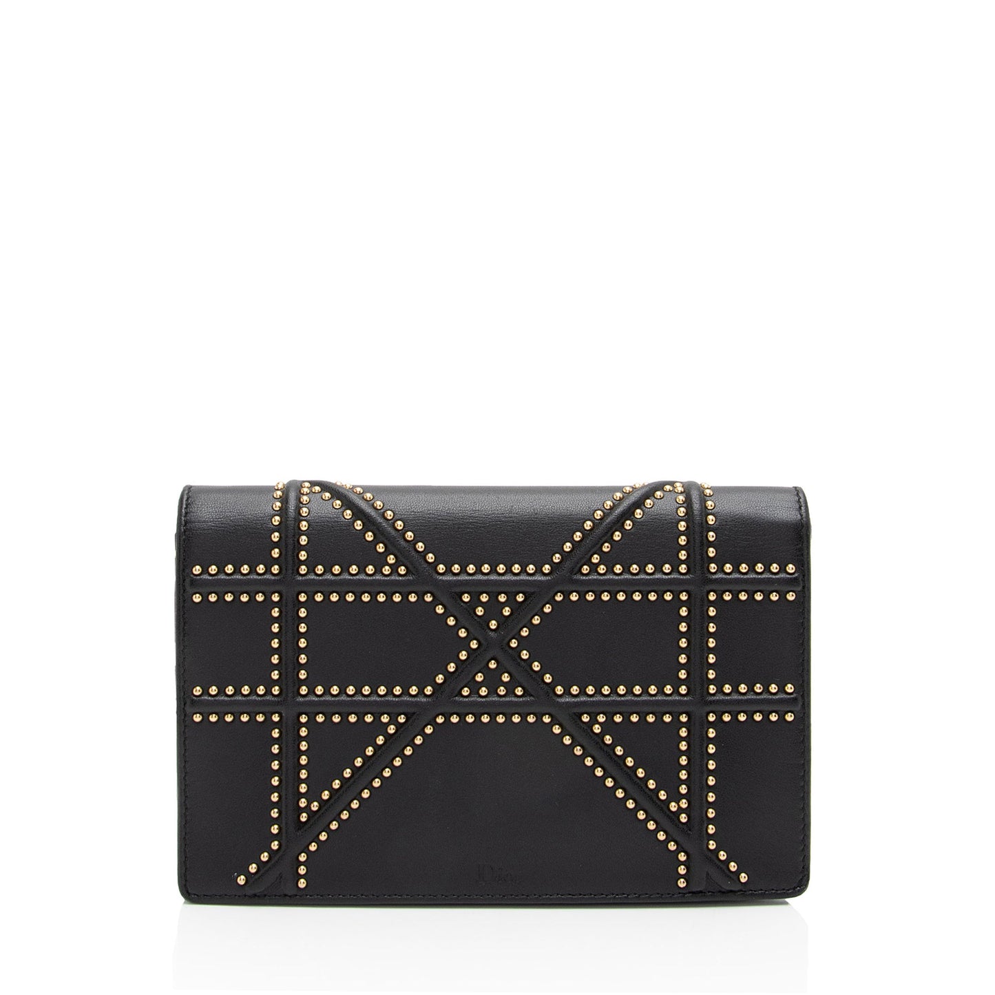 Dior Calfskin Studded Diorama Wallet on Chain Bag (SHF-c4jLp0)