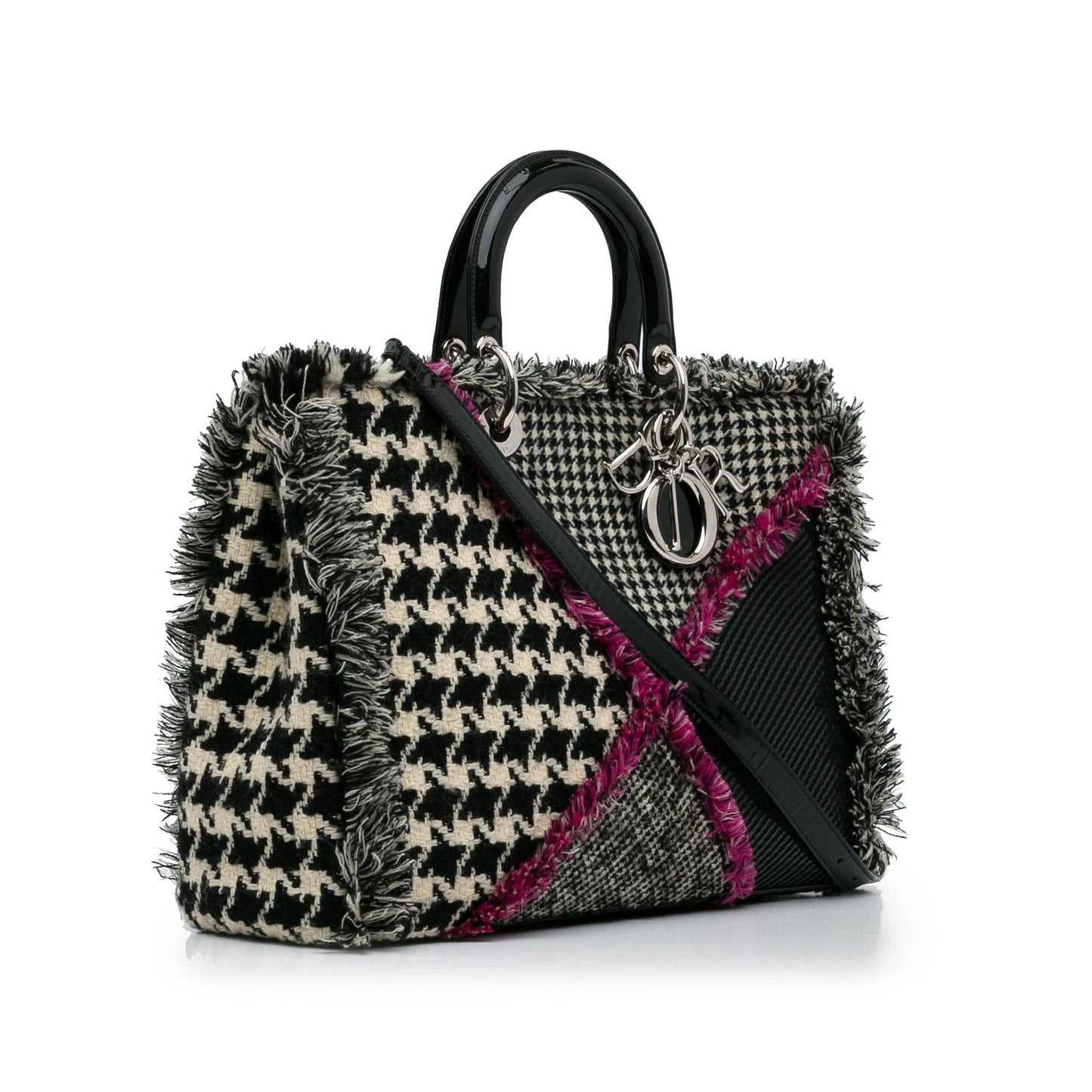 Dior Tweed Diorissimo Houndstooth Satchel (SHG-nLSAIp)