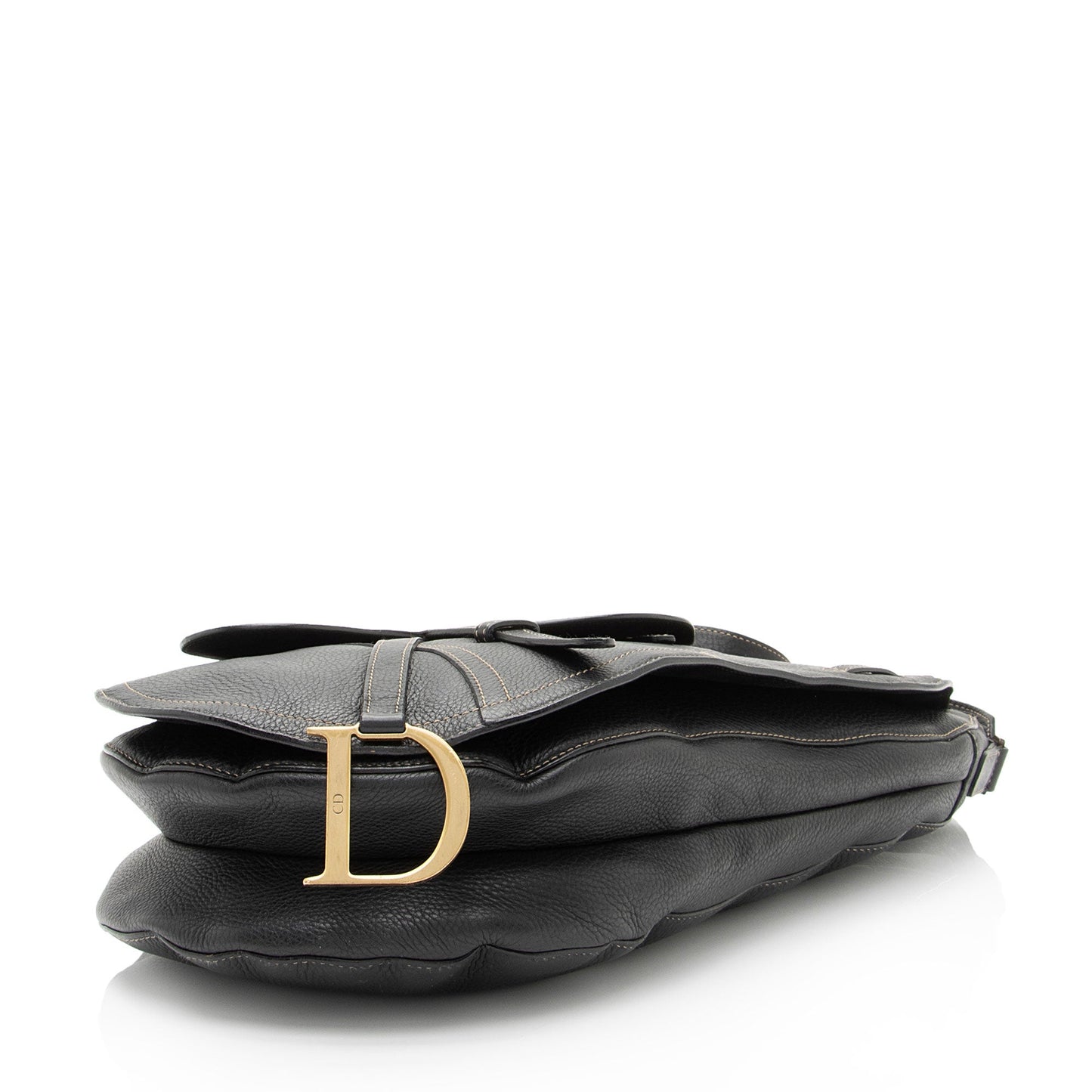 Dior Vintage Leather Baudrier Saddle Bag (SHF-uAI7sS)