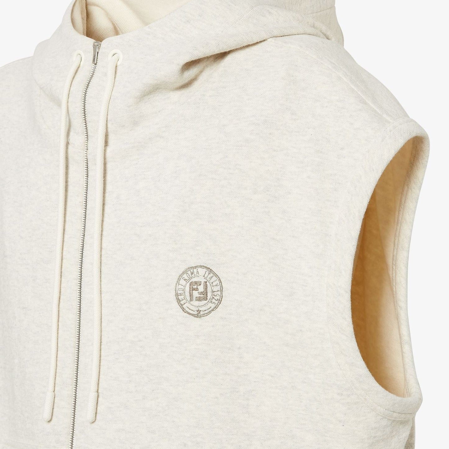 FENDI Crema Stretch Fleece Sweatshirt