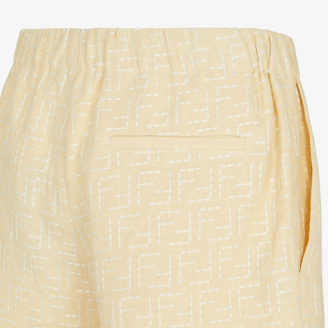 FENDI Men's Linen Blend Bermuda Shorts