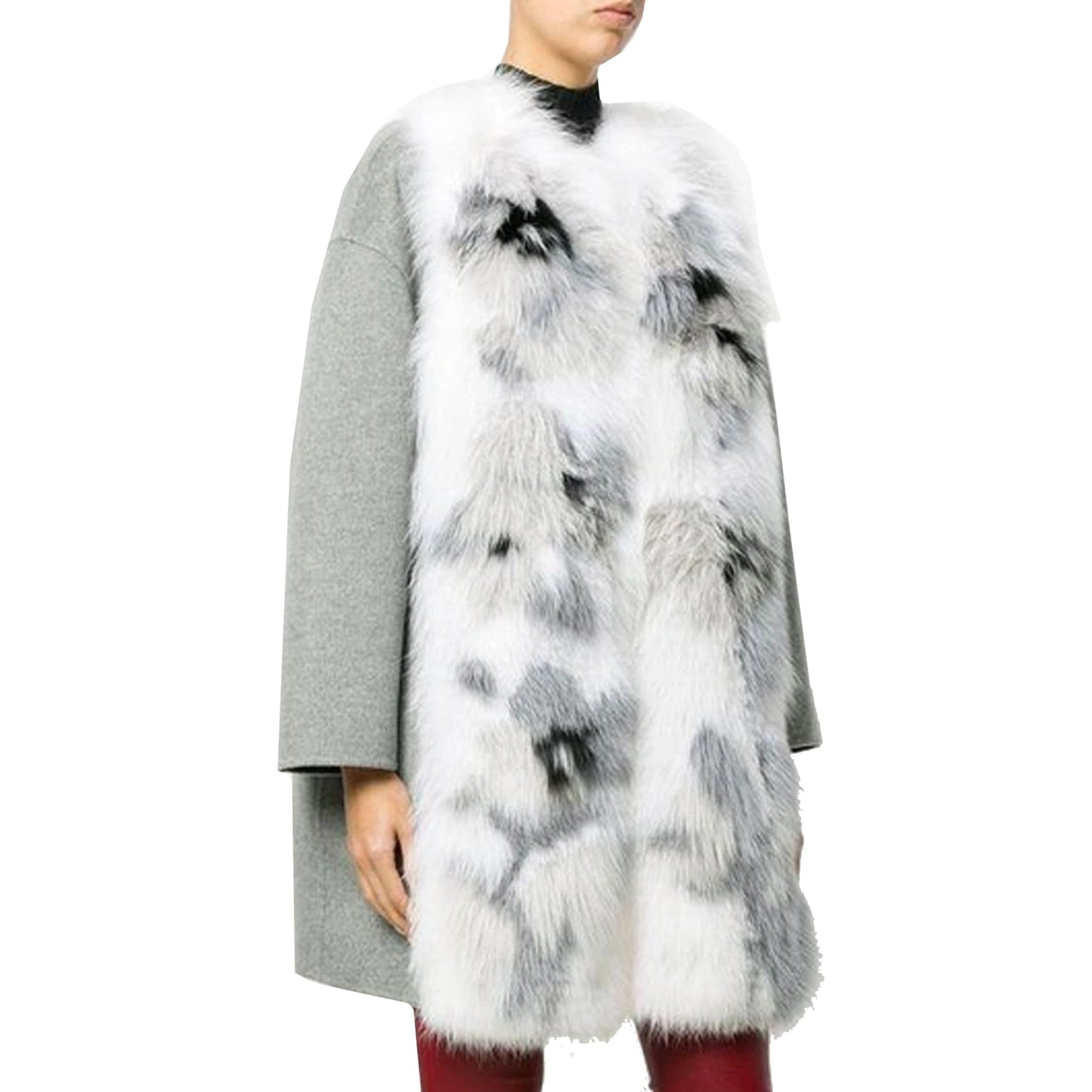 FENDI Fur Trim Cashmere Jacket with Regular Fit