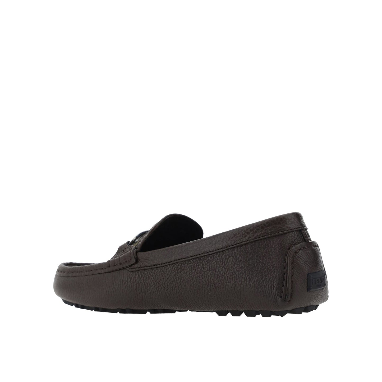 FENDI Leather Monogram Loafers for Men