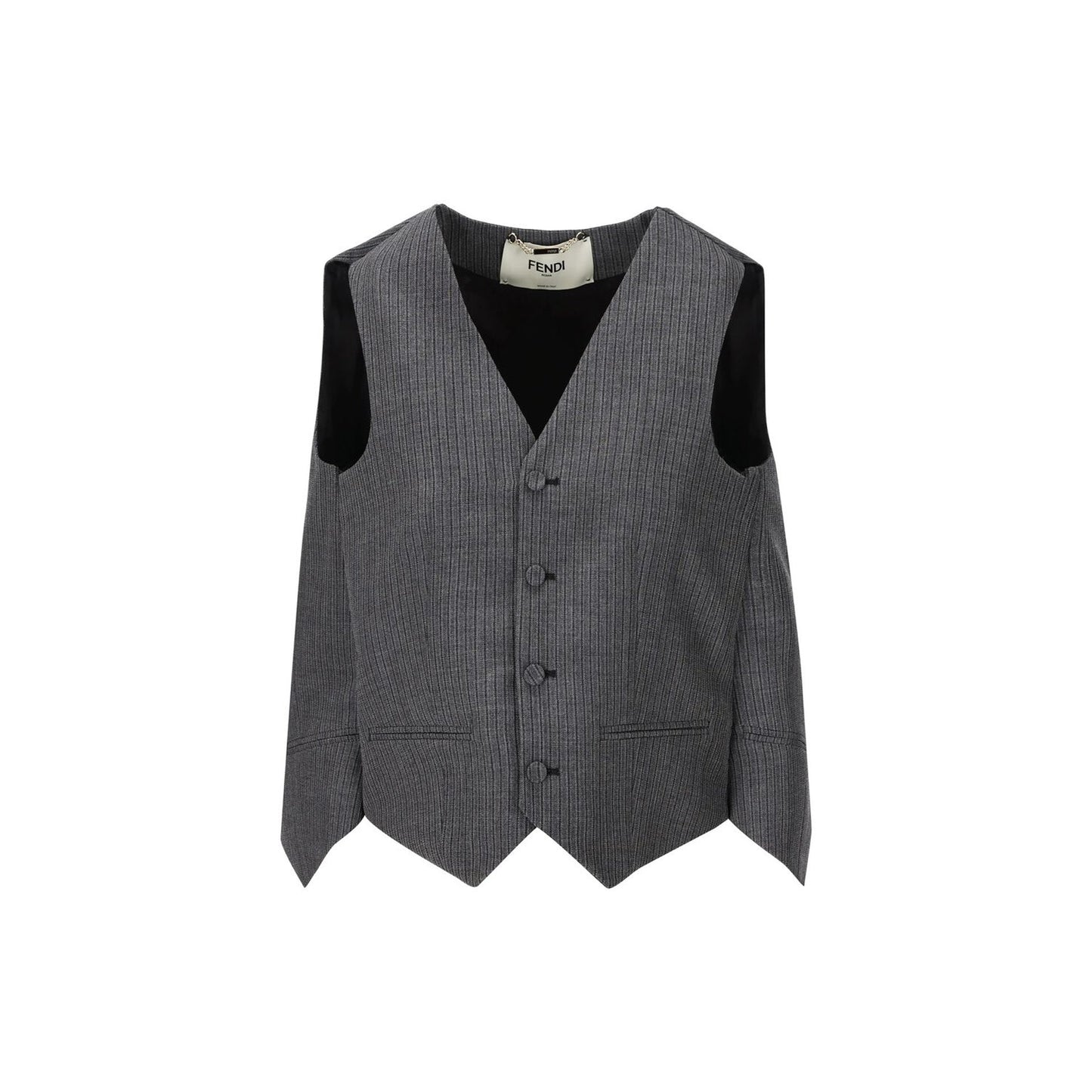 FENDI Runway Striped Vest Top