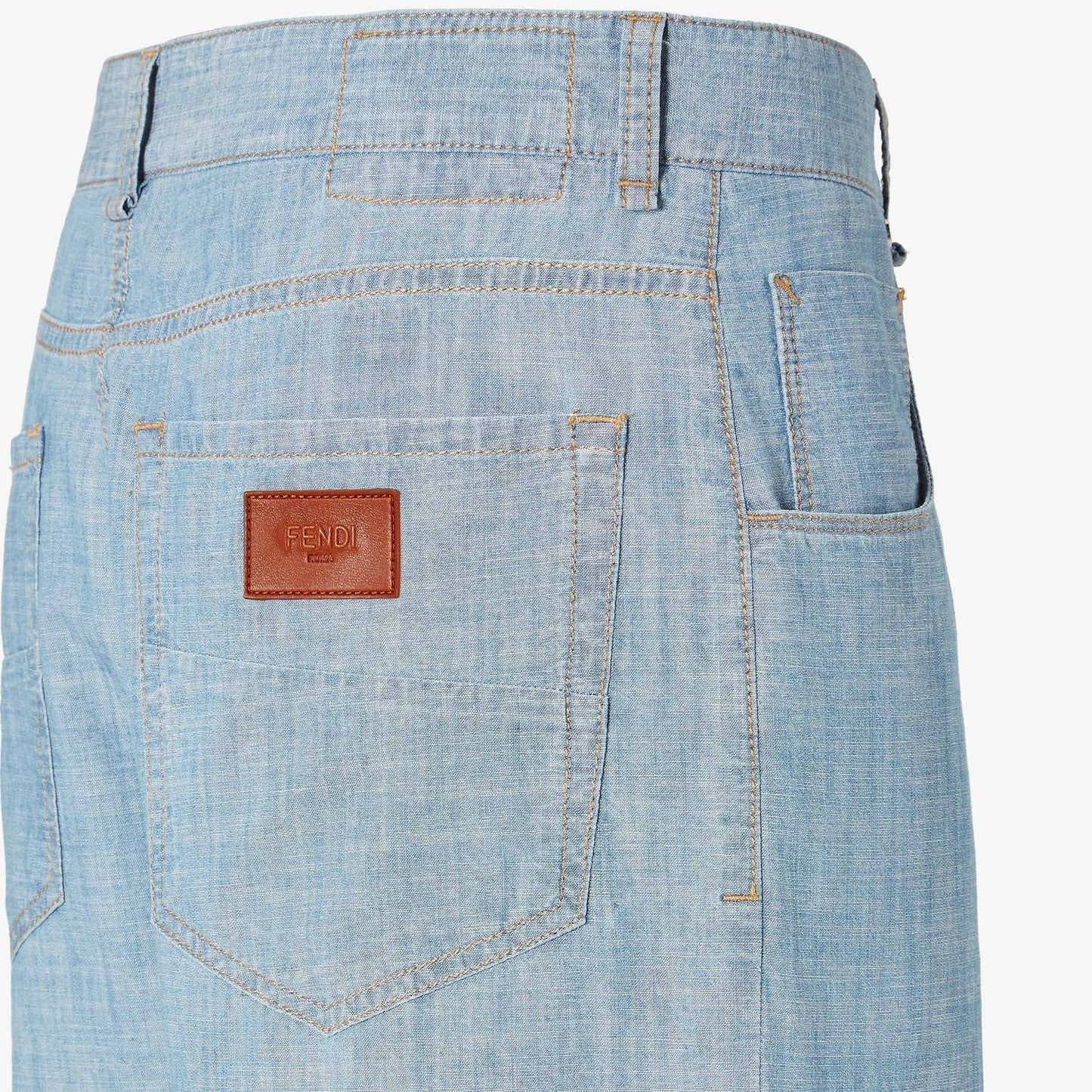 FENDI Men's Denim R. Chambray Jeans