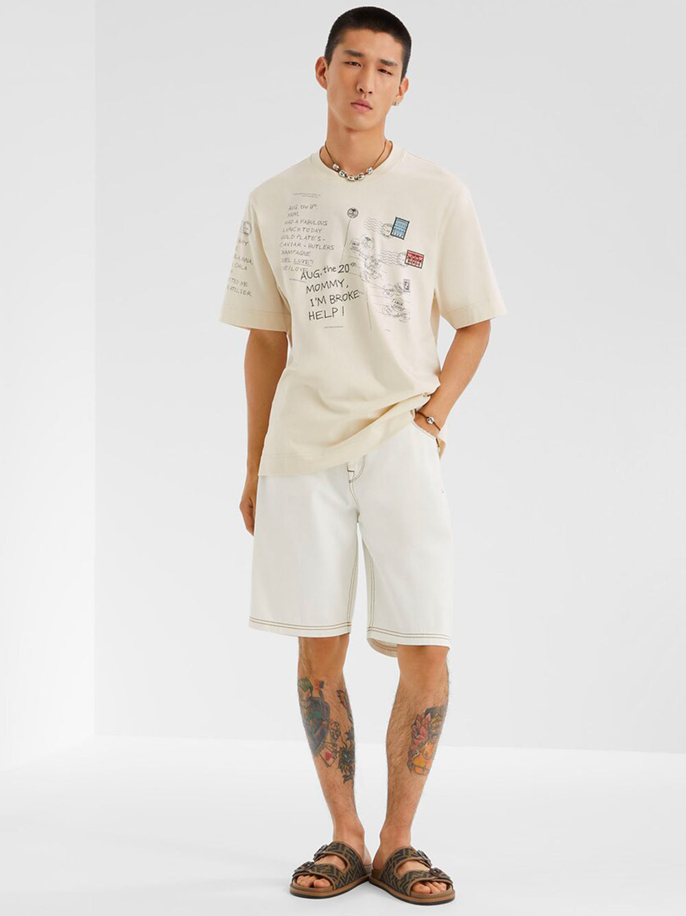 FENDI Stylish Denim Shorts for Men - FW25 Collection