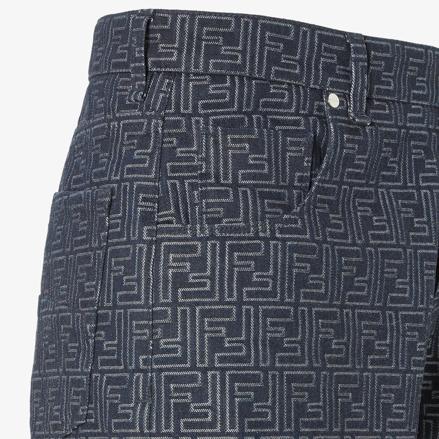FENDI Jacquard Denim Shorts for Men