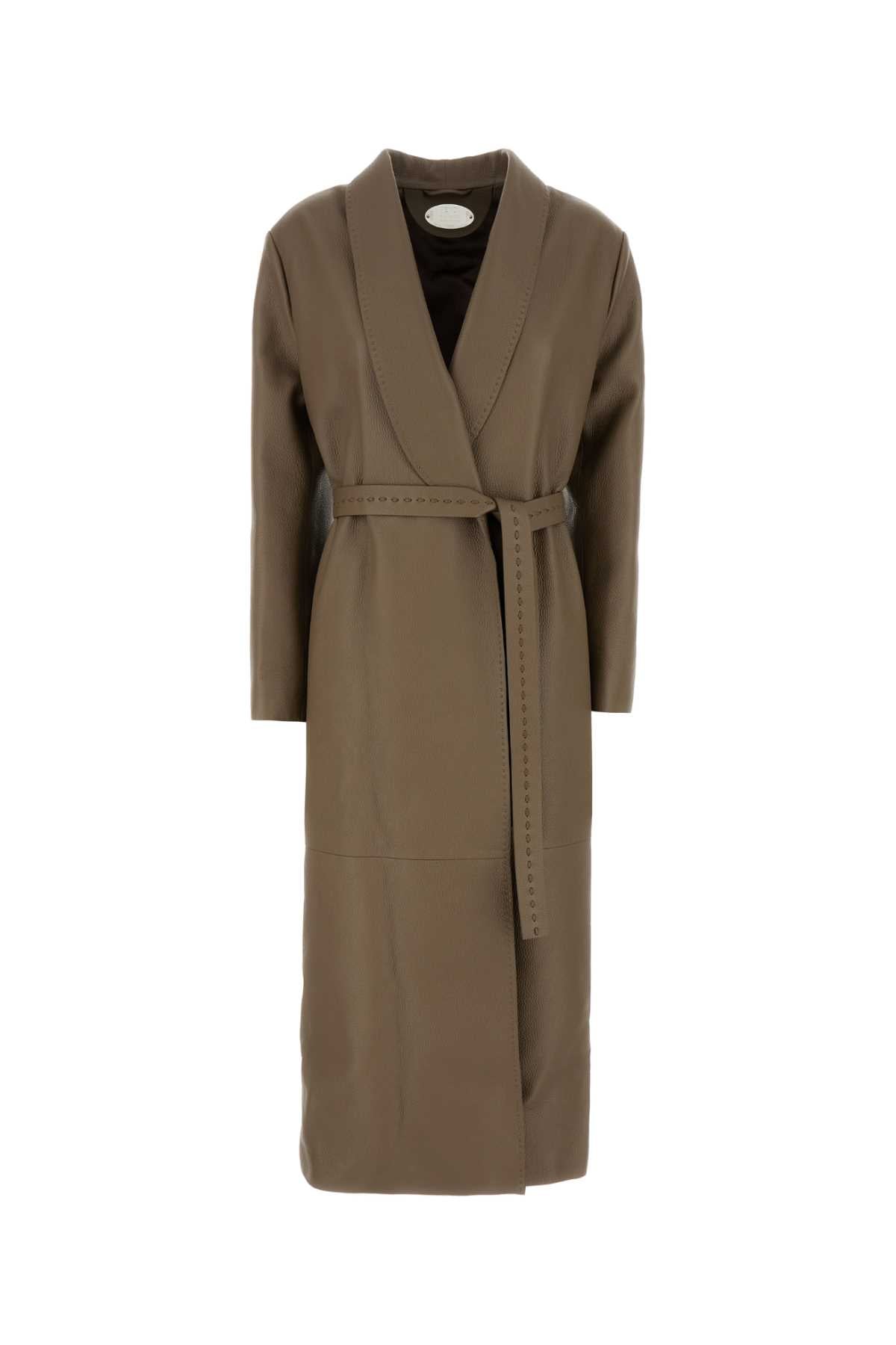 FENDI Women's Mud Leather Jacket