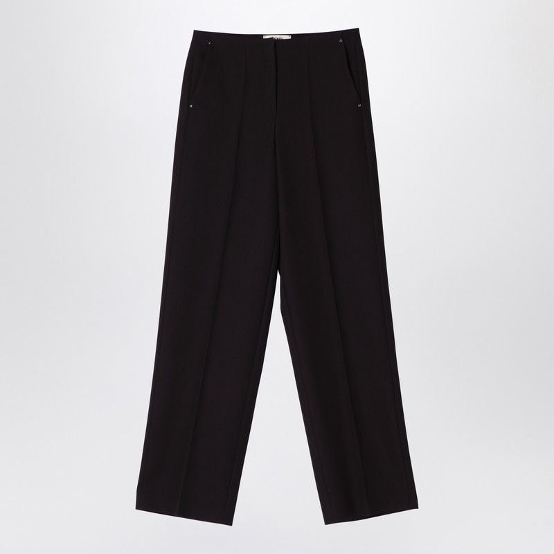 FENDI Wool Trousers with Straight Creased Leg - Size 42