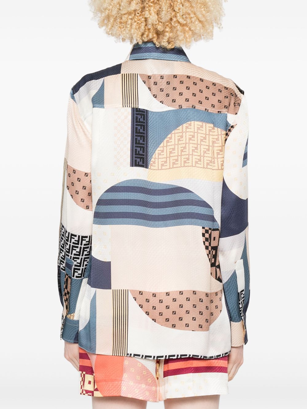 FENDI Silk Shirt with Classic Collar for Women