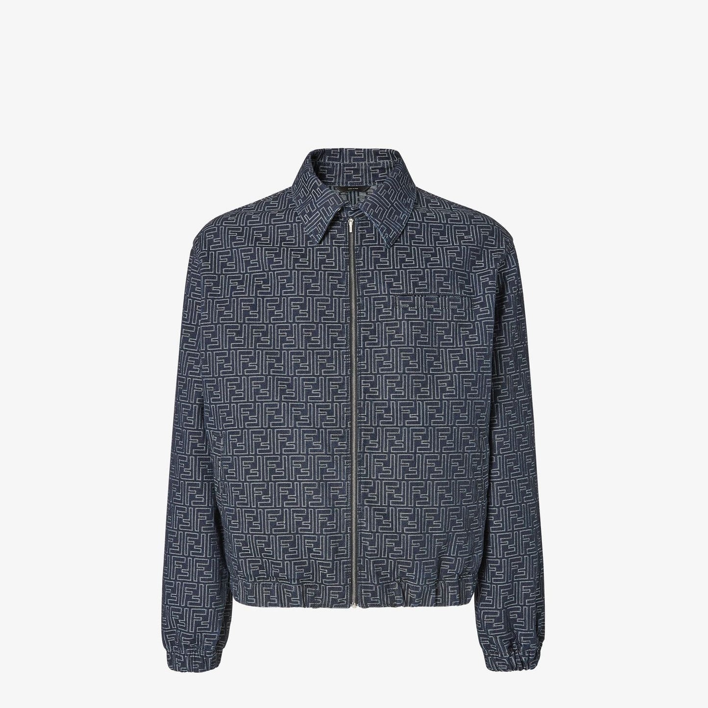 FENDI Embroidered Denim Bomber Jacket for Men
