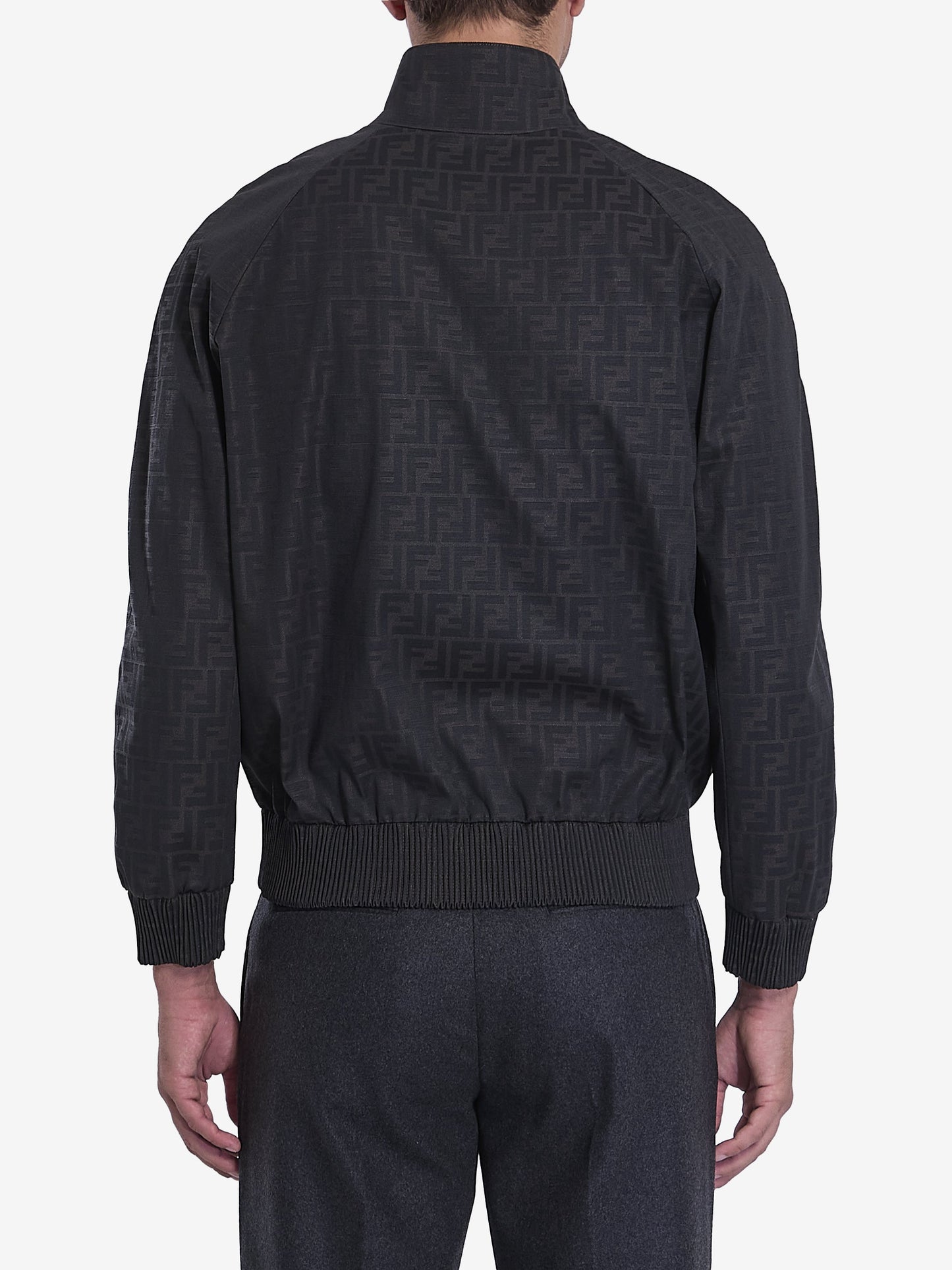 FENDI Embroidered Polyester Blend Bomber Jacket for Men