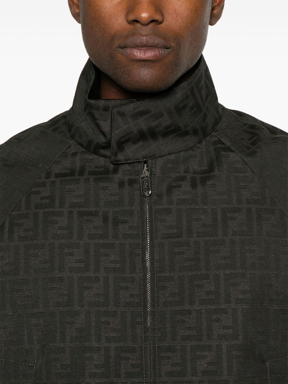 FENDI Embroidered Polyester Blend Bomber Jacket for Men