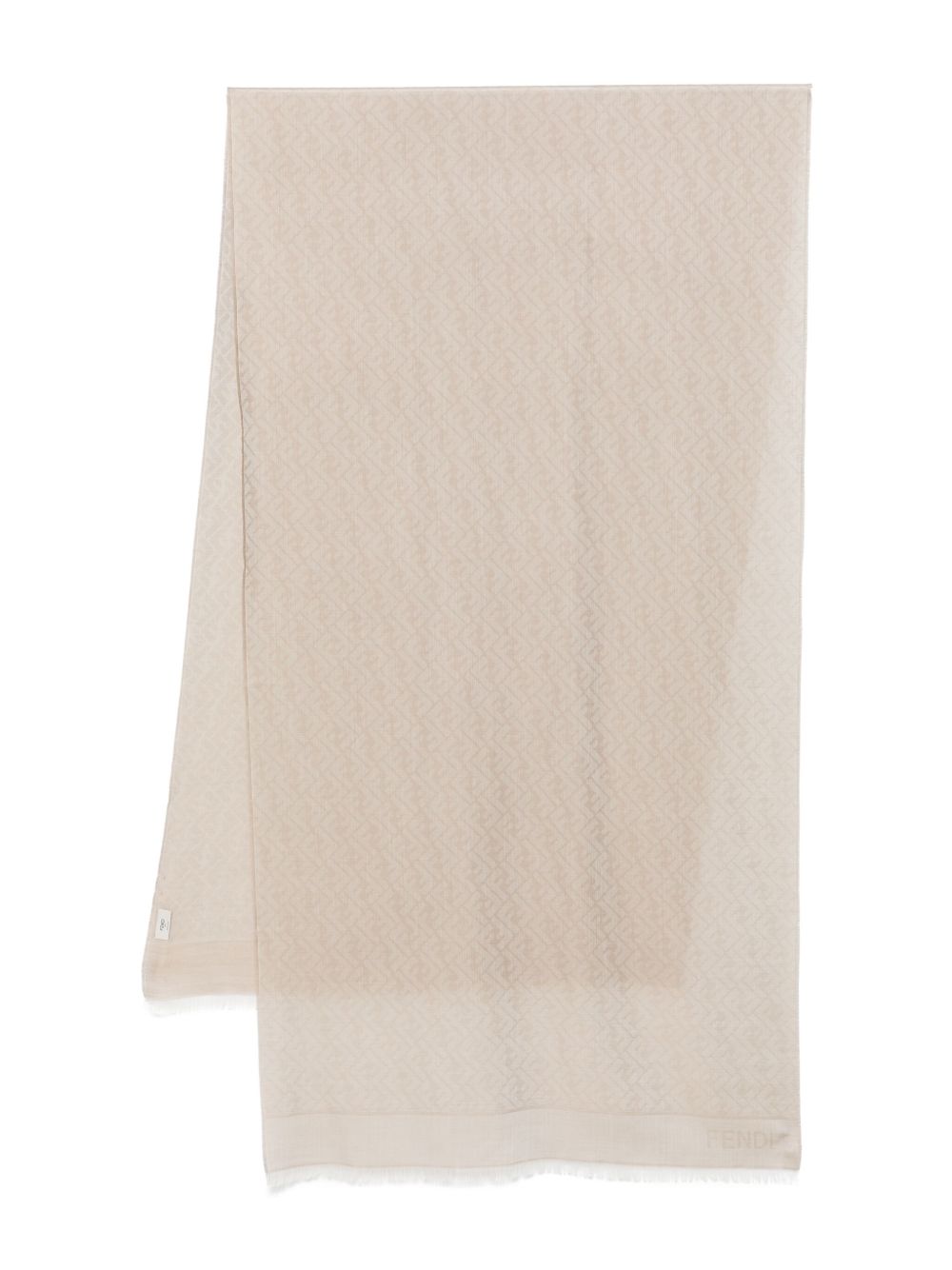 FENDI Frayed Edge Cashmere and Silk Stole