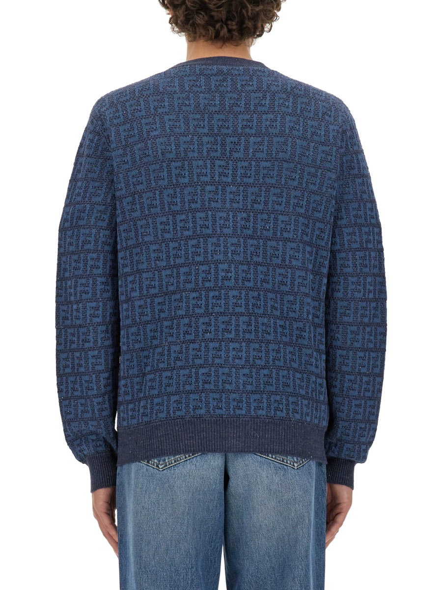 FENDI Linen Cotton Blend Cardigan - Size 48