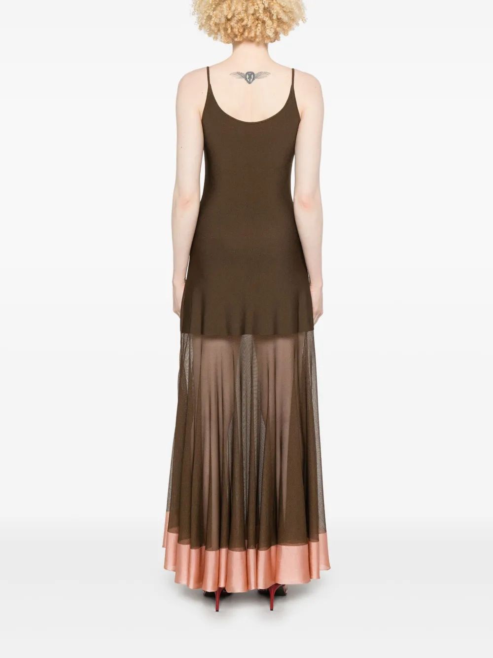 FENDI Classic Long Dress with Flared Skirt