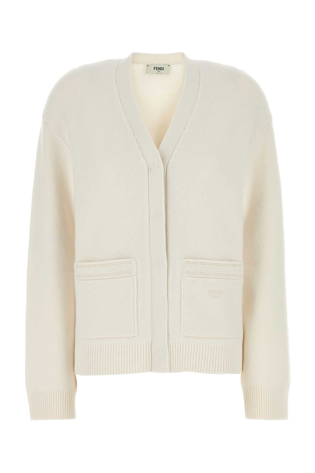FENDI Cashmere Blend Cardigan for Women - FW24 Collection