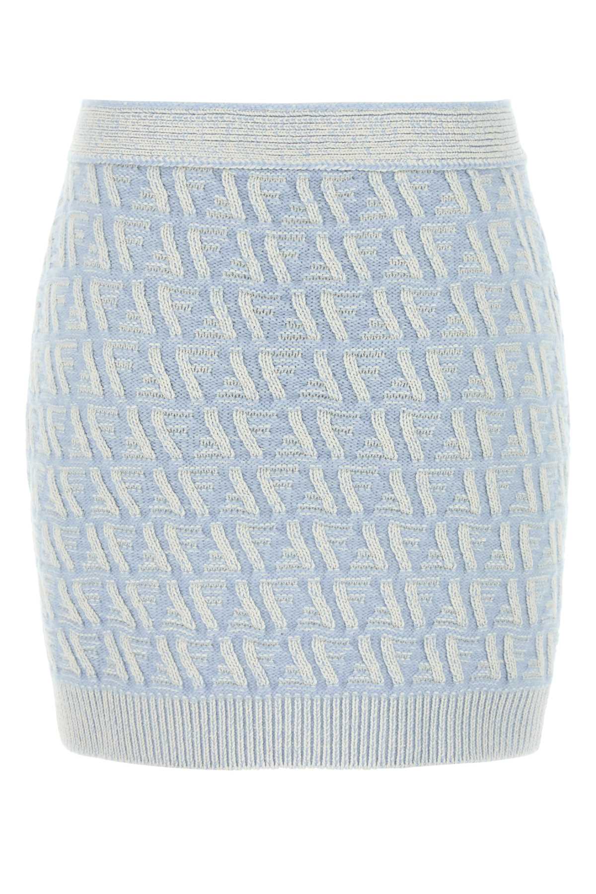 FENDI Chic Mini Embroidered Silk Blend Skirt