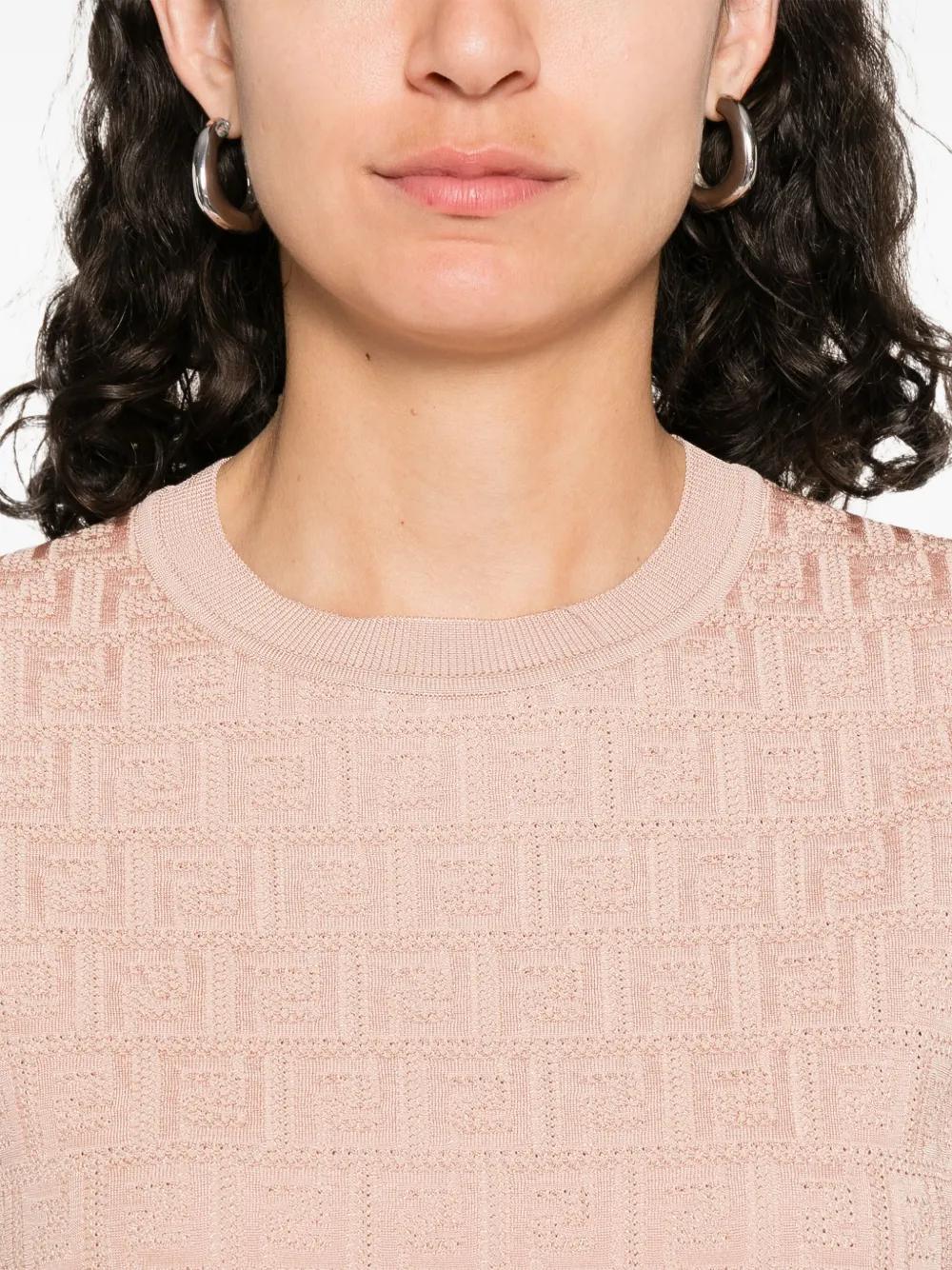 FENDI Lace FF Knit T-Shirt - Size 38