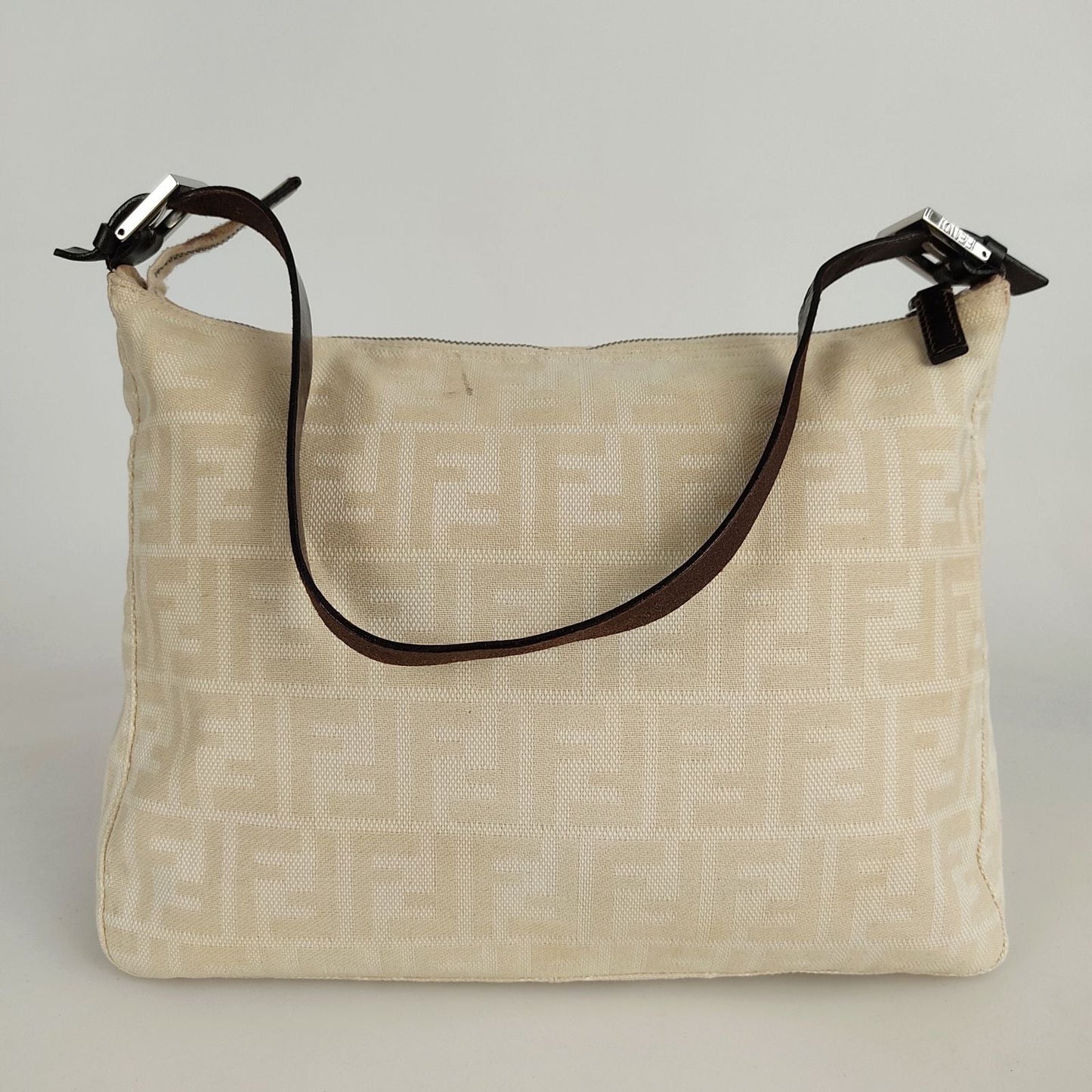 FENDI Mamma shoulder bag in beige monogram canvas