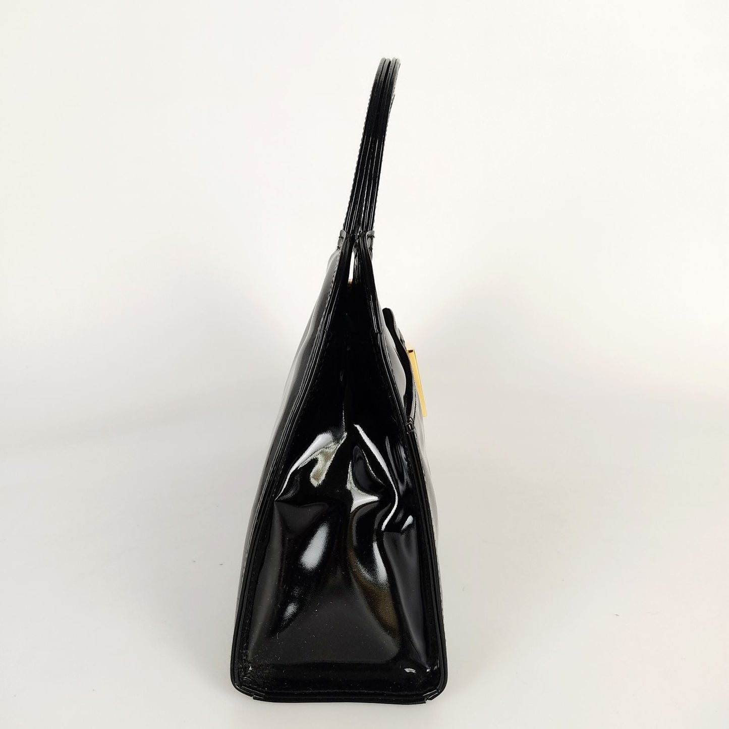 FENDI vintage handbag in black patent leather