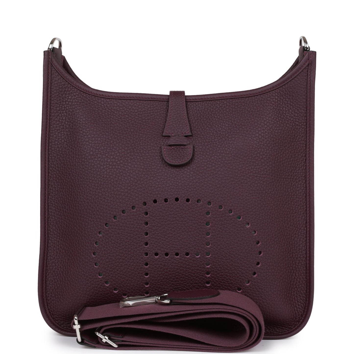 Hermes Evelyne III PM Cassis Clemence Palladium Hardware