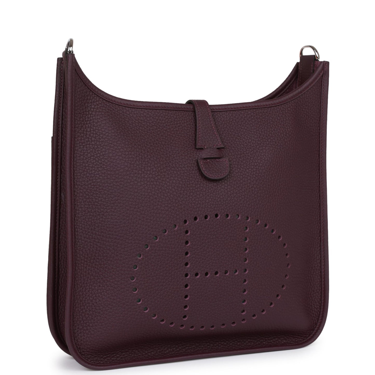 Hermes Evelyne III PM Cassis Clemence Palladium Hardware