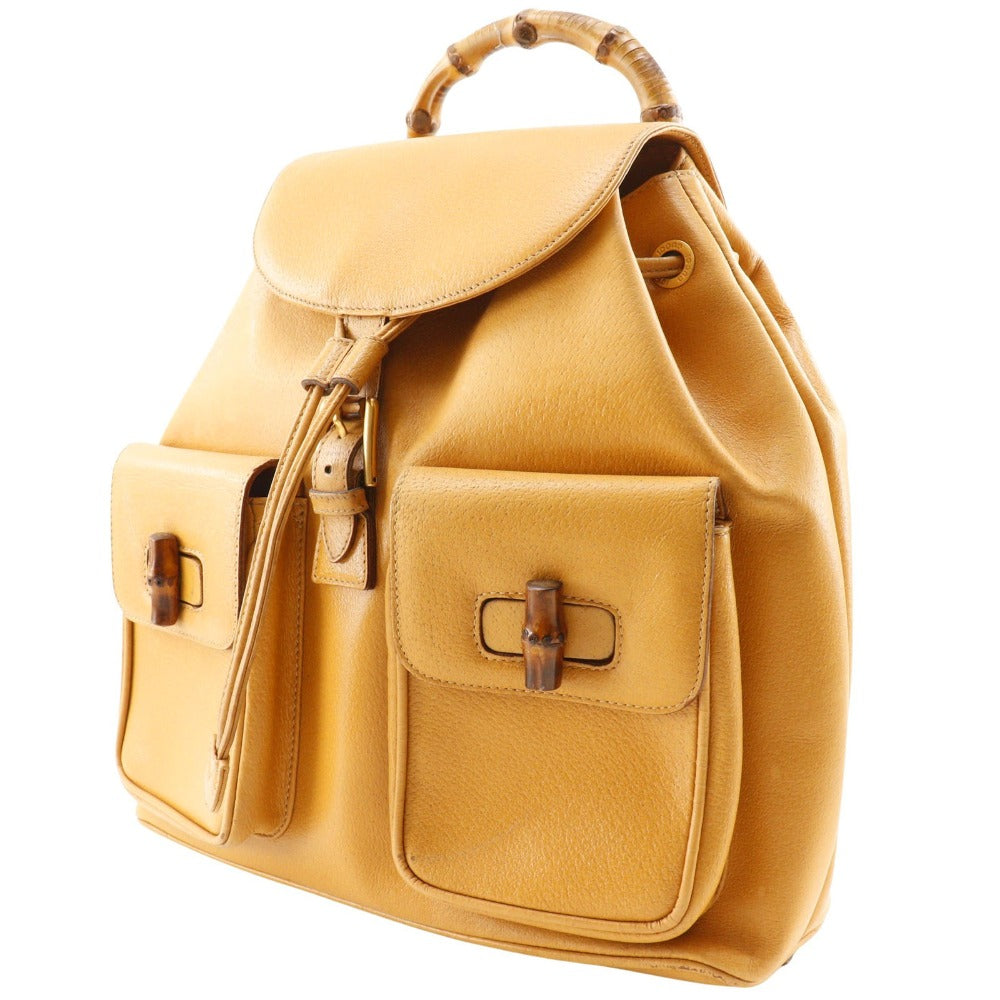 Gucci Bamboo Backpack Leather