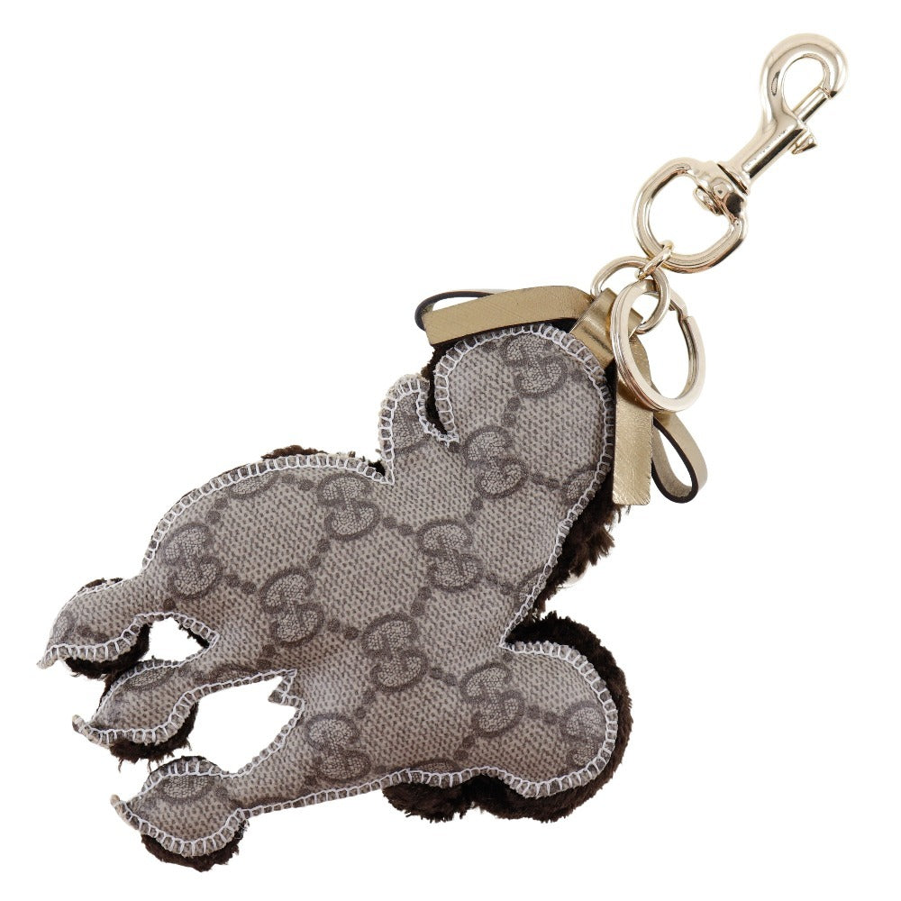 Gucci Poodle Keychain GG Supreme Canvas