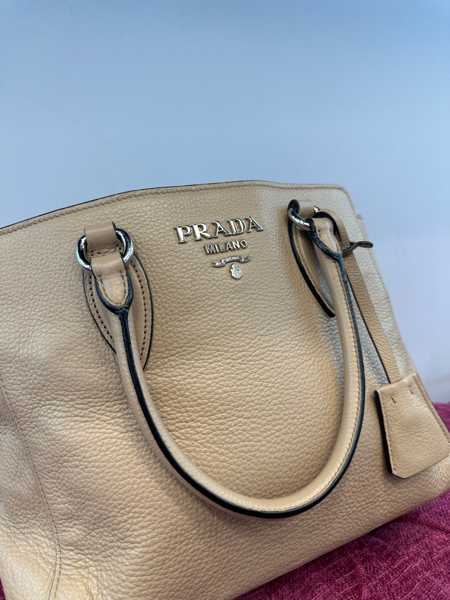 Prada Ladies Vitello Phenix Handbag