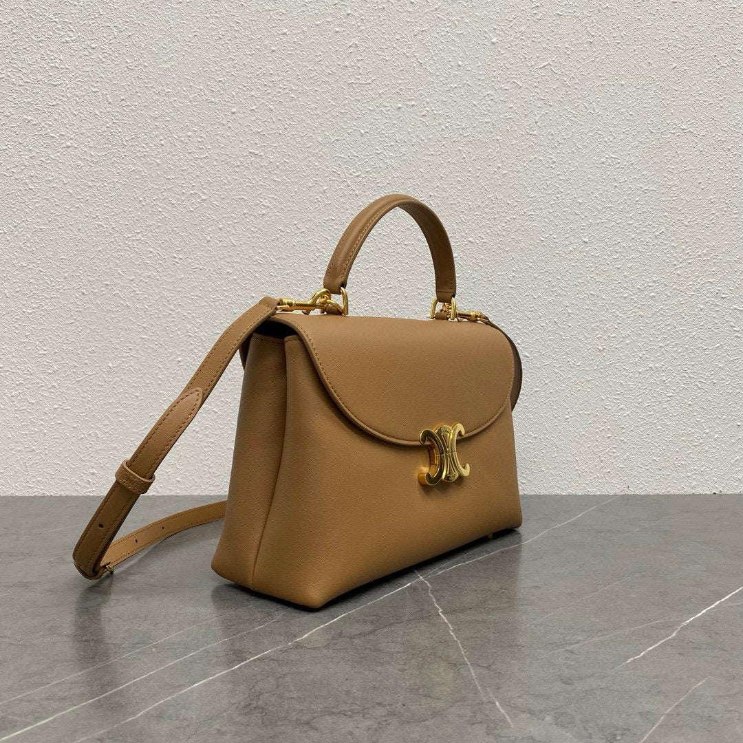 Celine celin medium nino 25cm brown calfskin gold hardware