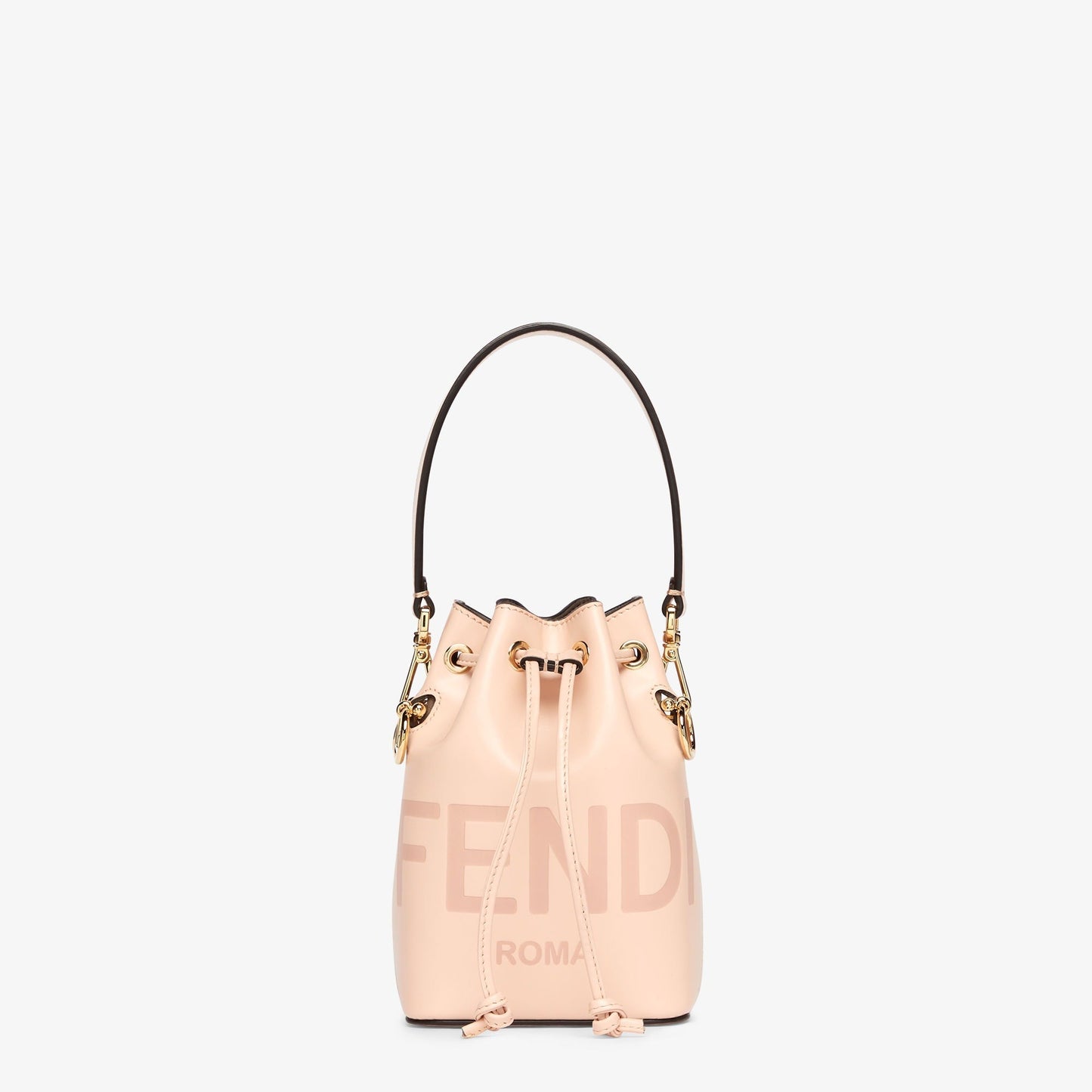 Fendi Mon Tresor Pale Pink Leather Mini Bucket Bag