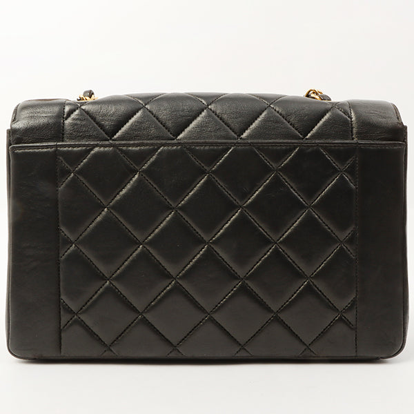 Chanel Around 1997 Made Diana Flap Chain Bag Black