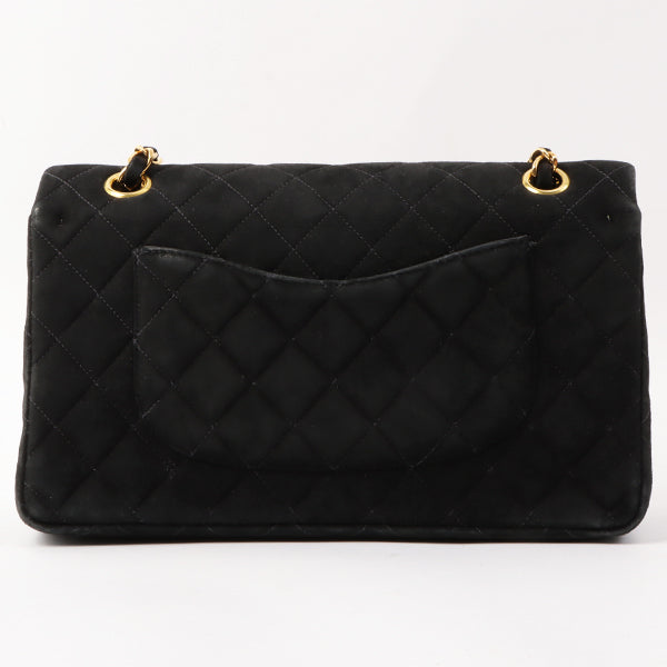 Chanel Around 1997 Made Suede Classic Flap Chain Bag 25Cm Black
