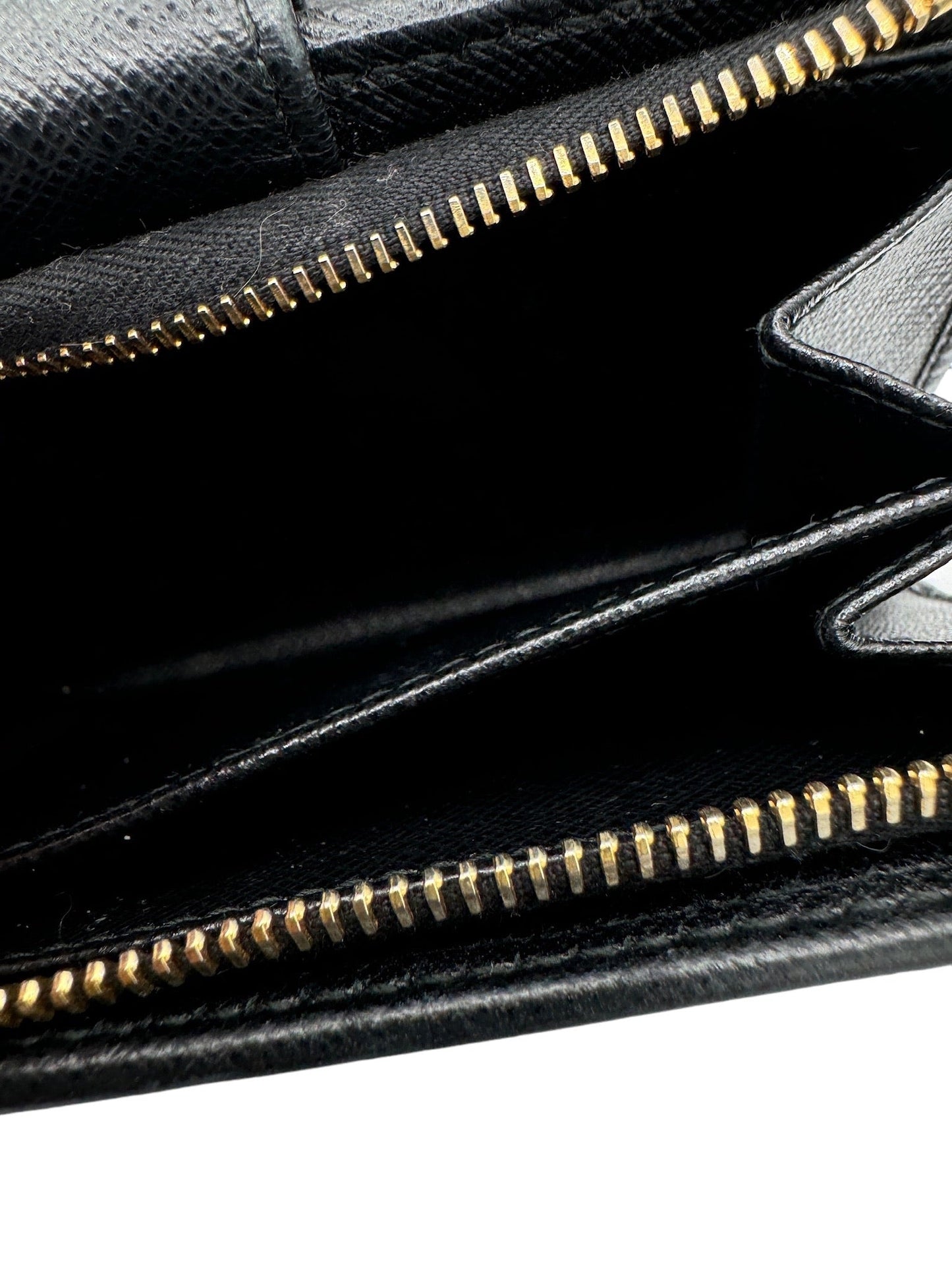 PRADA - Bifold Wallet Black Saffiano Metal Leather